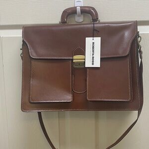 Roberta Rossi Brown Leather Satchel